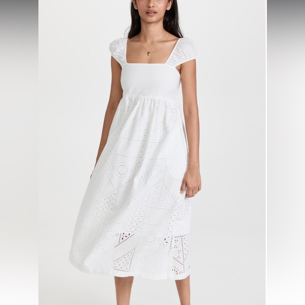 Hatch The Ivy Eyelet Midi Dress